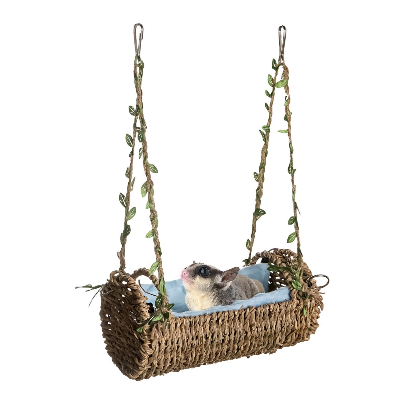Générique Hamac pour Hamster | Anti-Rongeur, Aéré et Suspendu pour Enrichissement,Balancelle pour Hamster avec Tapis Amovible | pour Cochon d'Inde, Lapin Nain, Chinchilla, Gerbille