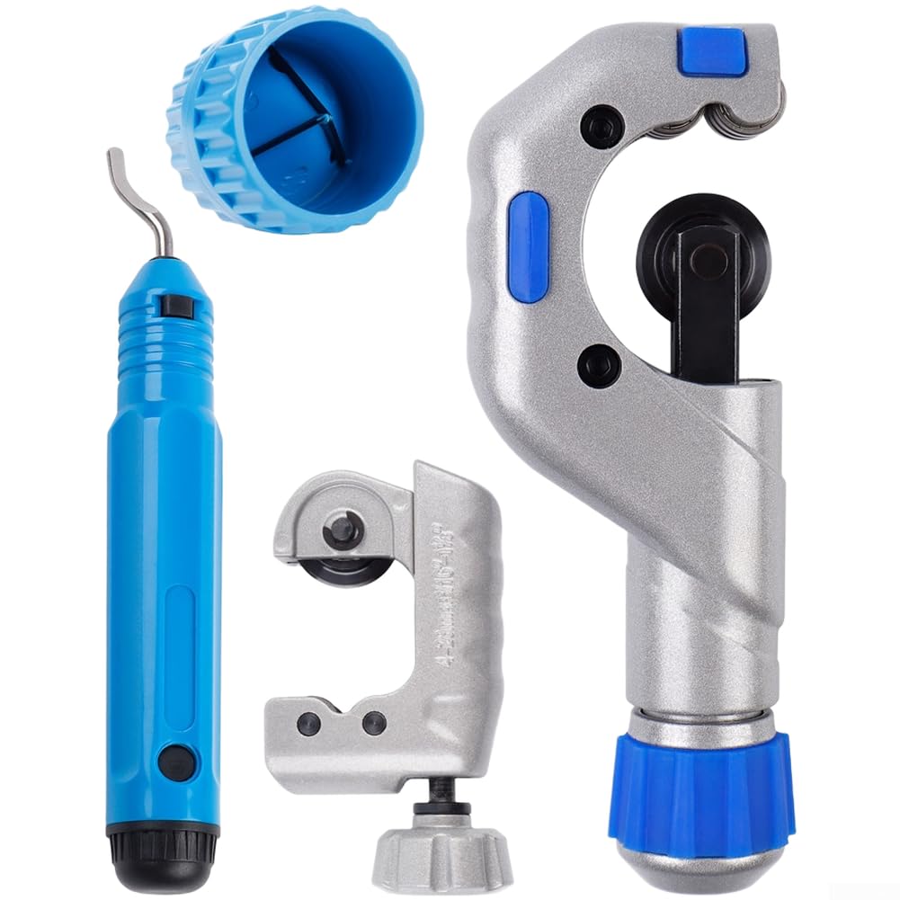 Cortatubos para profesional para acero Inoxidable 5-50mm para herramienta Corte PVC Sin para rebajas Fontanería Electricidad Kit Desbarbador 15cm