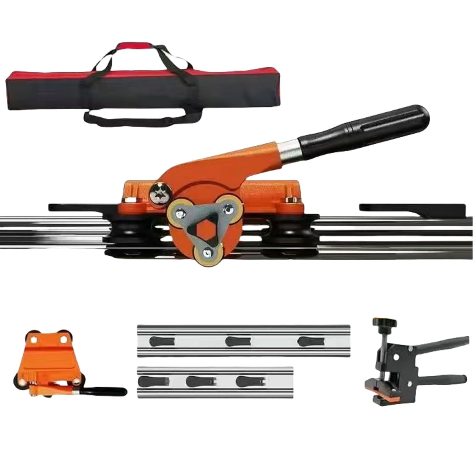 LOJAX Tagliapiastrelle Manuale di Grande Formato, Progettato per Piastrelle di Spessore 3-12 mm, con Accessori e Custodia per Il Trasporto, taglierina per Pavimenti Laminati