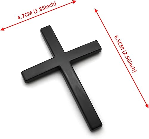 Miniatura 7 de 1 calcomanía de metal con emblema de cruz cristiana de Jesús para decoración de guardabarros laterales de maletero de automóvil (plateado)