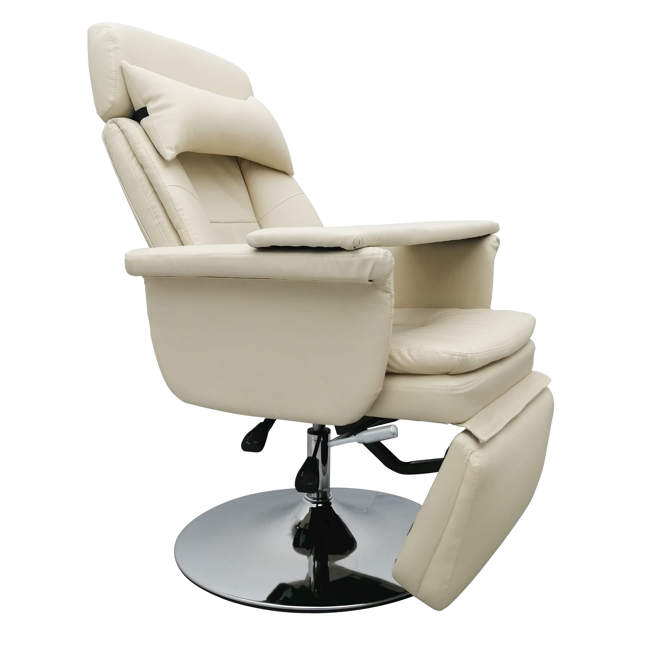 LGXEnzhuo White Air Pressure Facial Bed Spa Table Salon Chair 360 Degree Rotating Air Pressure Lifting Massage Tattoo Chair for Beauty Home Office Loading Capacity 440 LB