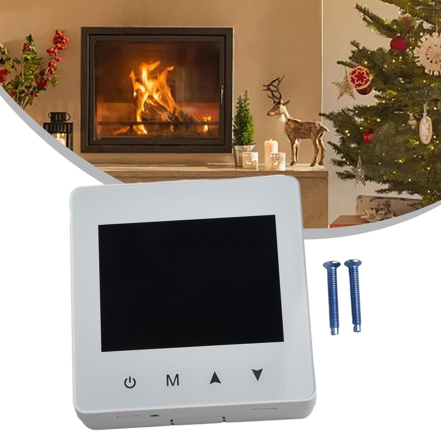 Termostato WiFi, termostato Tuya alimentado por batería, termostato programable inteligente, termostato WiFi montado en la pared de la aplicación Caldera Smart Life compatible