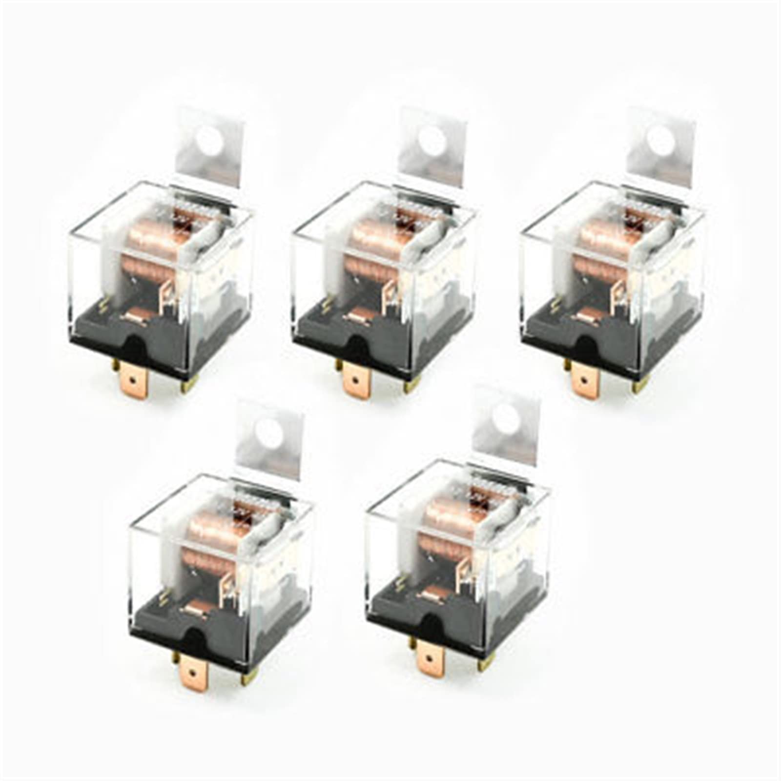 GVBAEPIEO 5 Pcs JD1912 Model SPDT 1NO+1NC 4 Pin Car Auto Relay DC 12V 40A