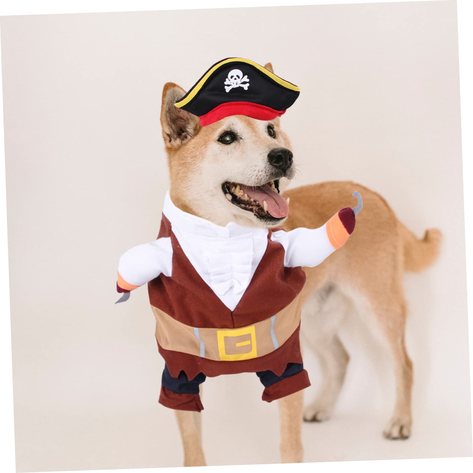 HEMOTON 5 Set Costume Pirata per Cosplay Pet con Cappello da Cucciolo Abbigliamento Comodo per Feste Halloween e Speciali Xl