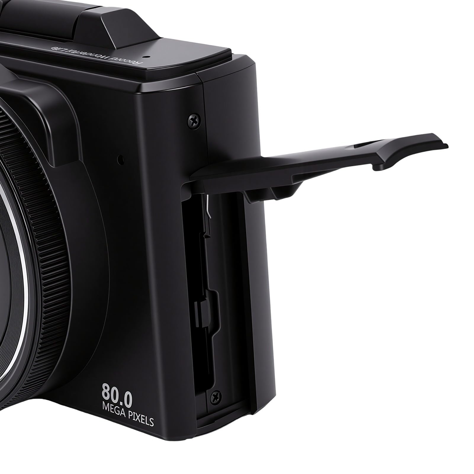 ASHATA Fotocamera Mirrorless 5K da 80 MP |Messa a Fuoco Automatica con Zoom Ottico 12x, Fotocamera Digitale retrò con Schermo Ribaltabile a 180° da 3 Pollici WiFi per i Viaggi