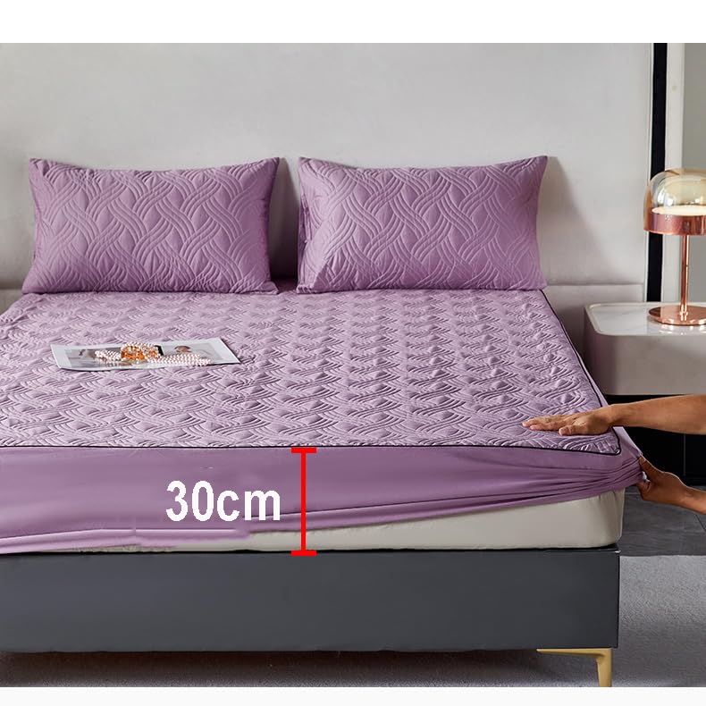 Drap-housse 100% Polyester Uni - Plusieurs Dimensions - Lavable Et Respirant - Neuf