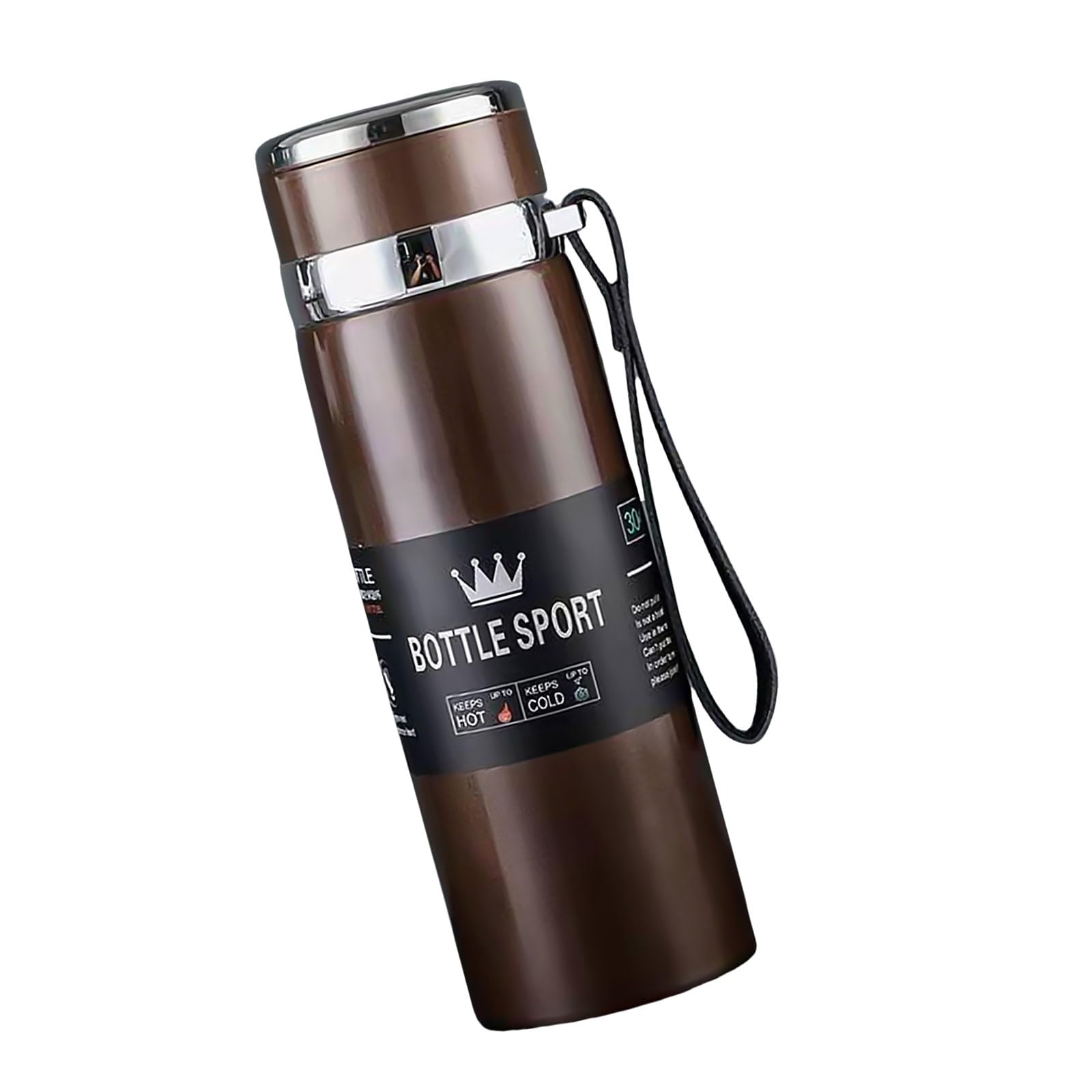 carotoe Insulated Beverage Bottles Sturdy Stainless Steel Coffee Mug 1000ML Capacity with Secure Cover for Travel Water Bottles