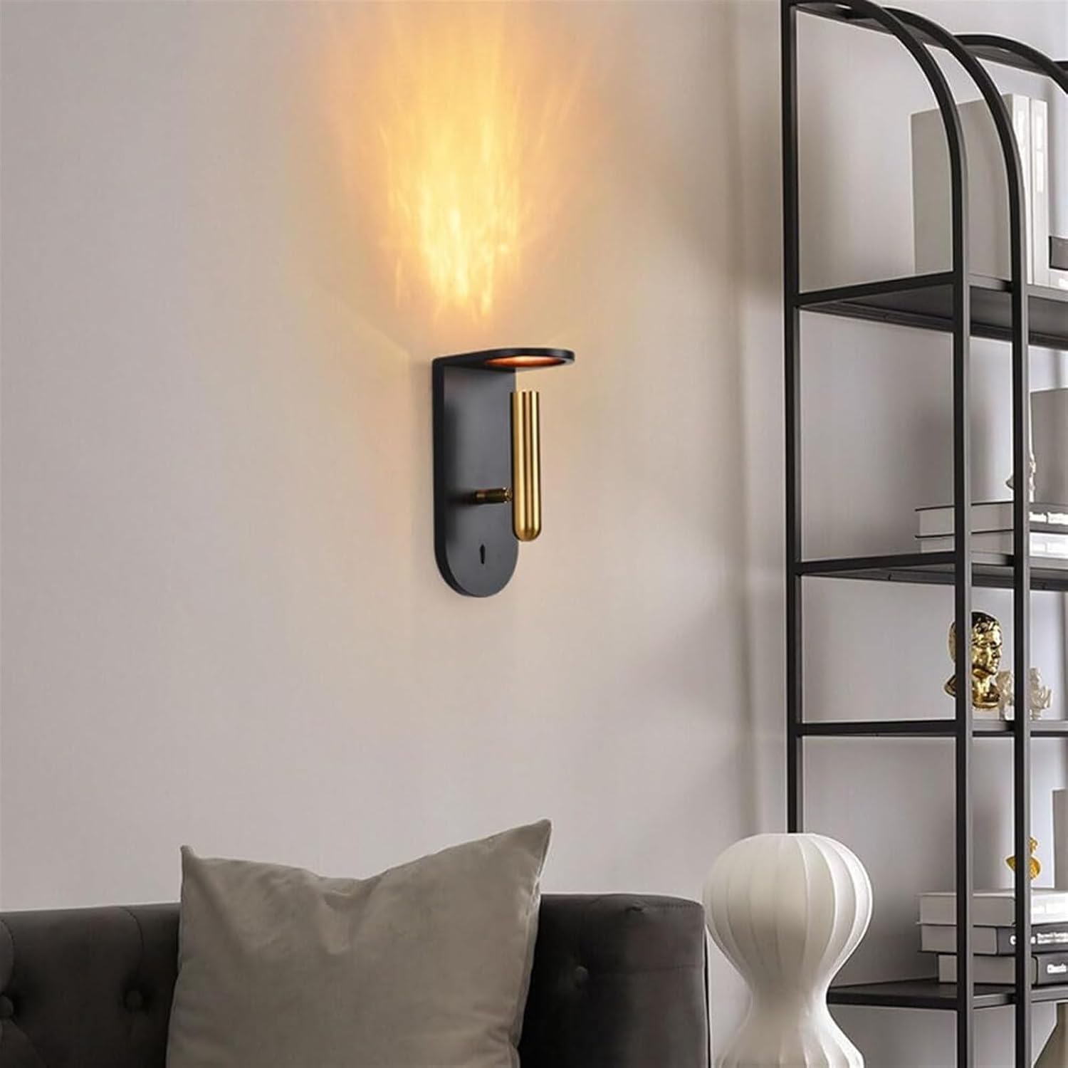 LED l Sconces, Hardwired Sconces l Mounted Reading Lights with, 360° Rotatable 90° Adjustable, 3W 3000K Indoor l Lamp for Bedroom Bedside Living Room Hallway Hotels