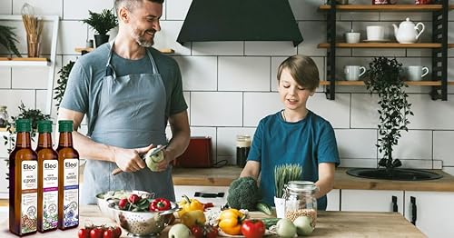 Miniatura 4 de Eleo Siberian - Aceite de linaza natural de grado alimenticio, vegano extra virgen y prensado en frío para uso interno y externo, 8.5 fl oz  8.5 fl