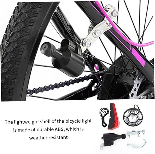Miniatura 7 de Juego de luces delanteras y traseras para bicicleta, luces de dinamo para faros delanteros, luces LED de seguridad, luz delantera para bicicleta,