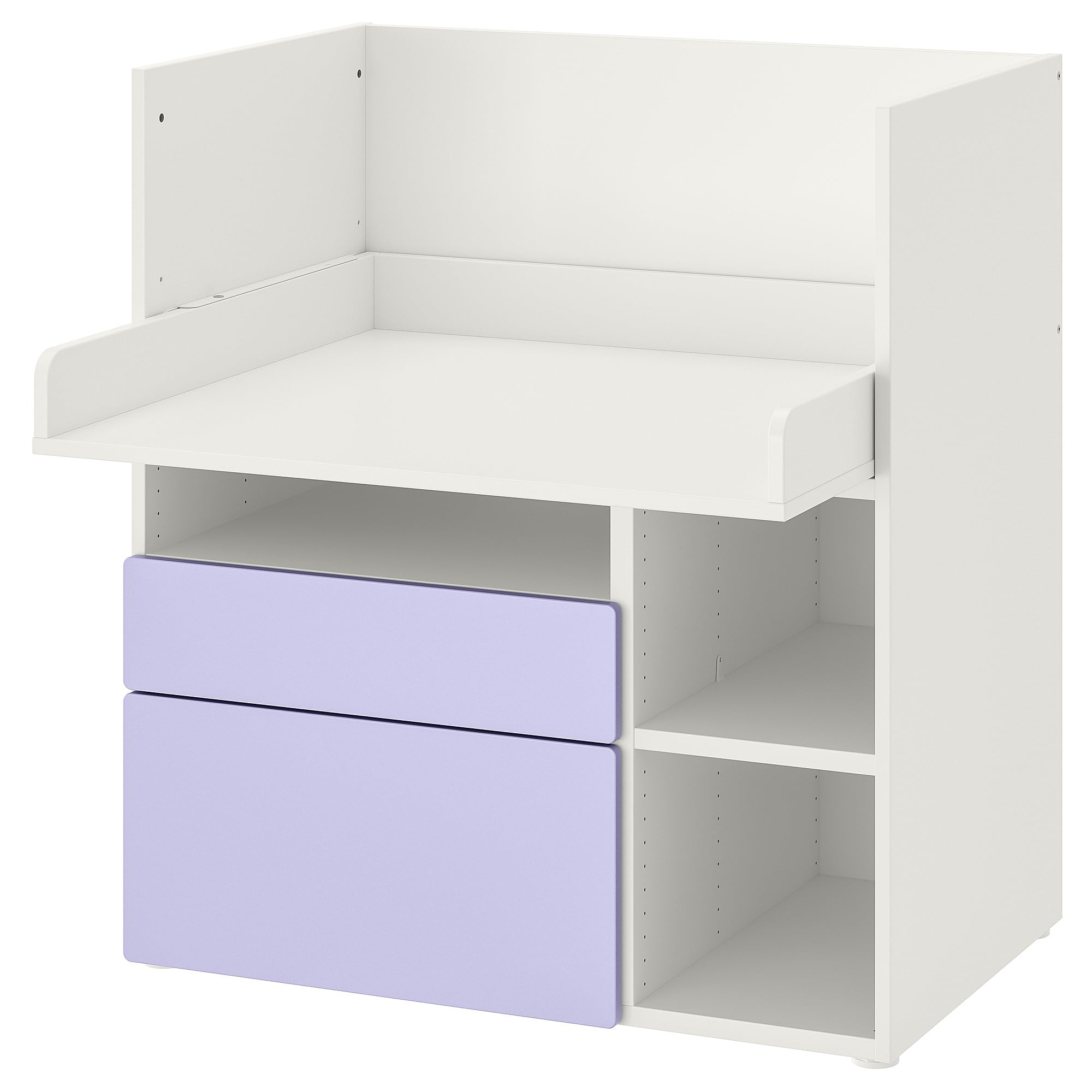 ProTuning SMÅSTAD Cambiador, blanco lila/con 3 cajones, 90x79x100 cm