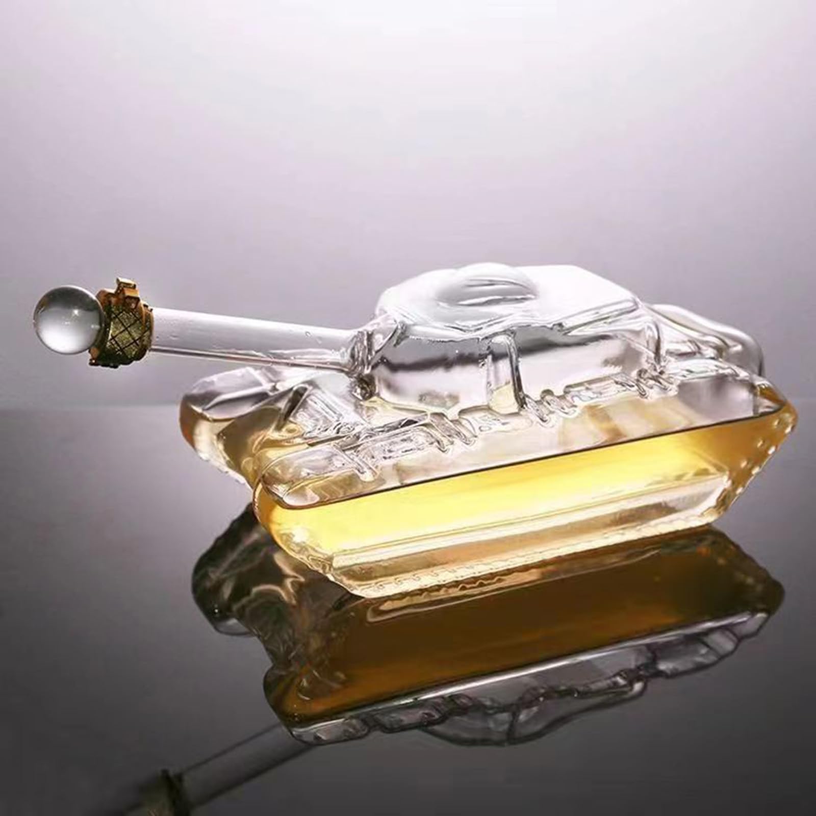 Decantador, Jarra De Vino Vacía Vidrio Transparente Donante Licor Alcohol Recargable for Regalo Veteranos Militares,1500ml