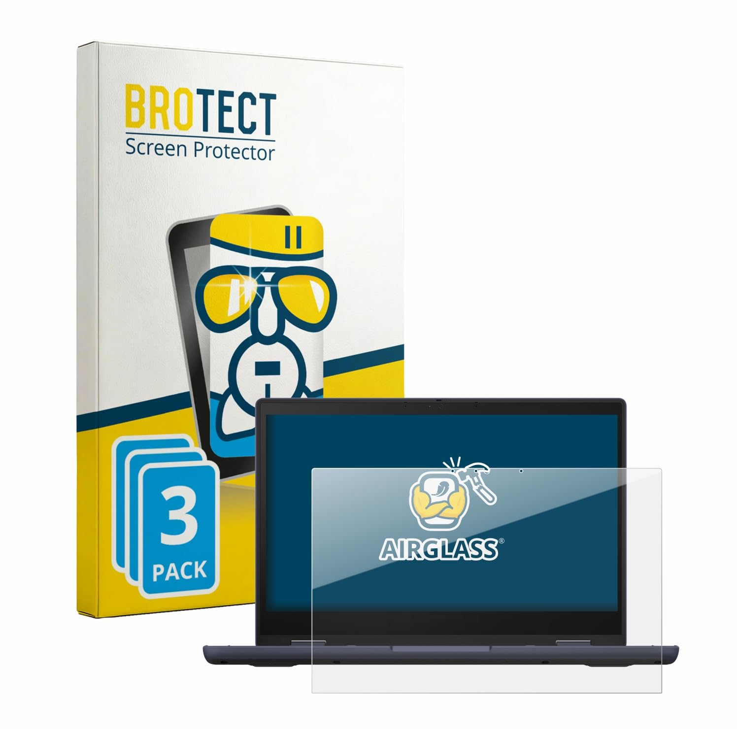 brotect 3 Pezzi Pellicola Vetro per ASUS ExpertBook BR1402 | Chiara Protezione Schermo Made in Germany, Durezza 9H Anti-Graffio Glass Screen Protector