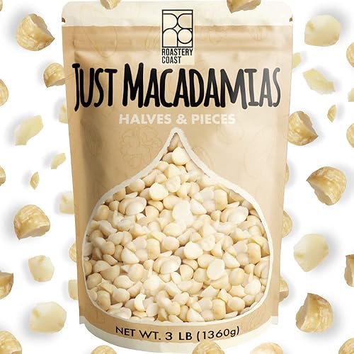 Nueces Just Macadamias - (Macadamias crudas, proyecto sin OGM verificado, certificadas sin gluten, grasa saludable, precio al por mayor)