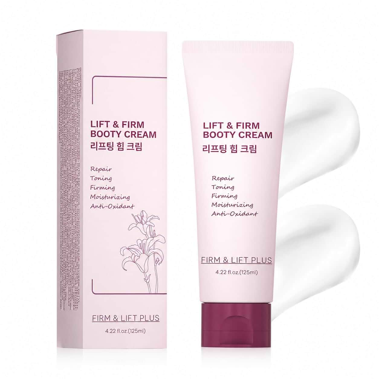 B TIGHT Cellulite Firming Cream, Tightens & Lifts Booty & Arms, 4.22 Fl Oz Korean skincare body cream reduces cellulite appearance, firms and lifts skin for smoother, tighter booty & arms