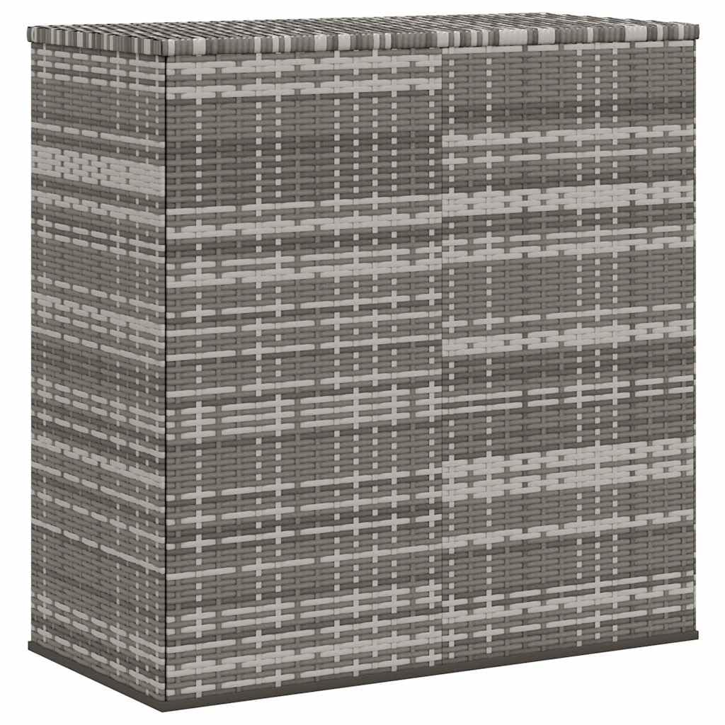 Boîte à coussins de jardin Résine tressée 100x49x103,5 cm Gris