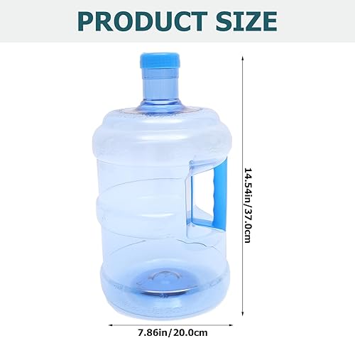 Miniatura 7 de Almacenamiento de agua de 2 galones, botella de agua de plástico, jarra de agua con asa, contenedor de agua portátil de 7.5 L, hervidor de agua,