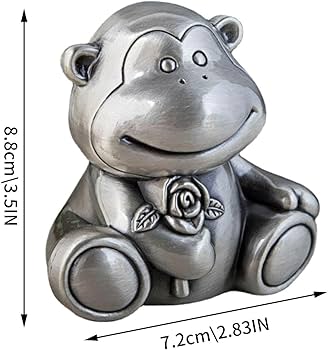 Amazon.co.jp: 猿の貯金箱, 子供のための金属製の貯金箱, ハンドメイド