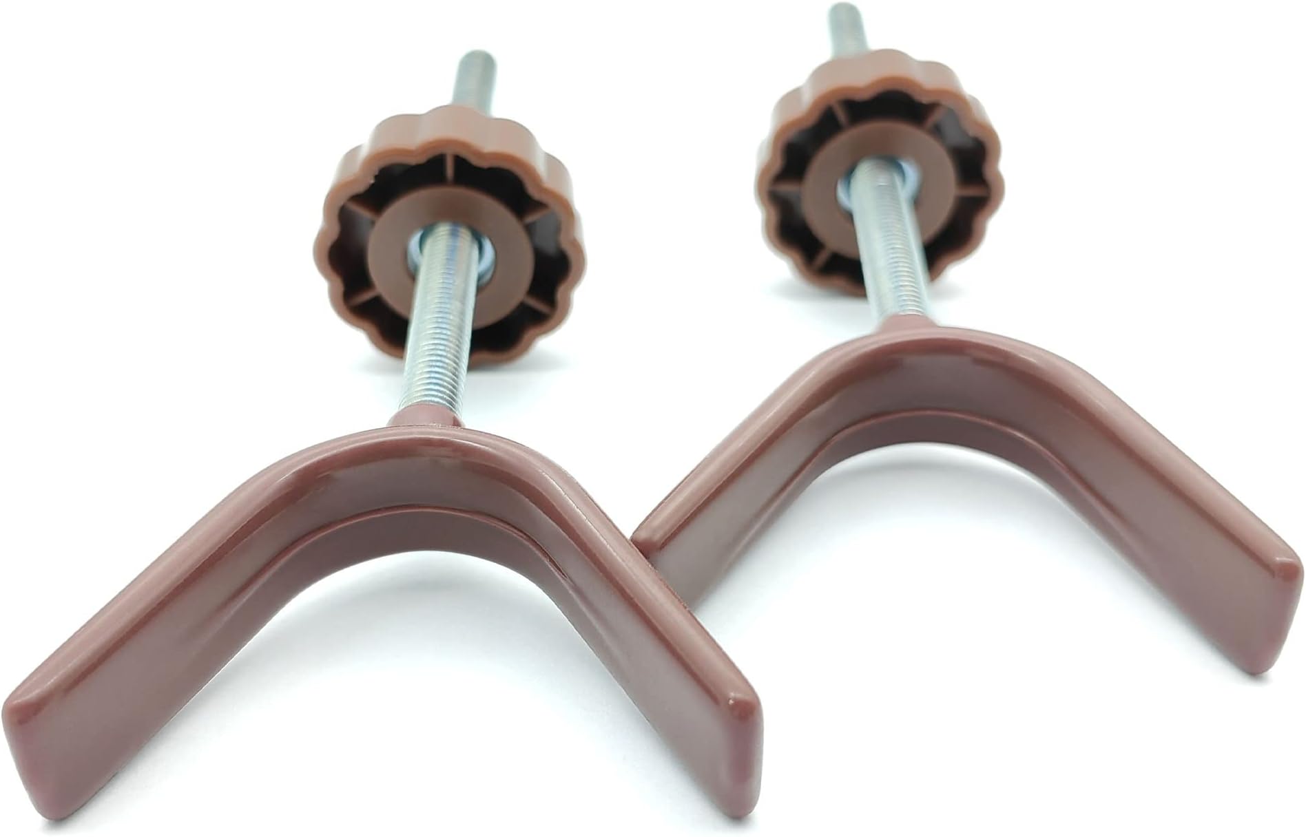 Baby Gate Banister Adapter Y-Spindle Rods - for Pressure Mounted Baby and Pet Safety Stair Gates with Extra Long Wall Mounting Screws Rod & Bolts (Y-Brown-2 Pack)