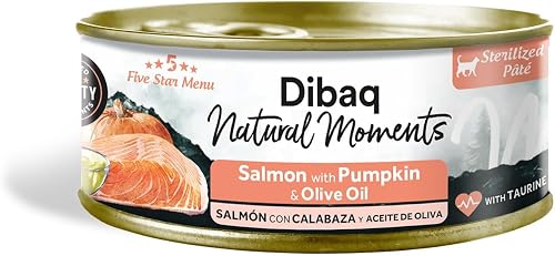 Dibaq Natural Moments Grain Free Esterilizados Salmón con Calabaza, 1 ud x 70 gr