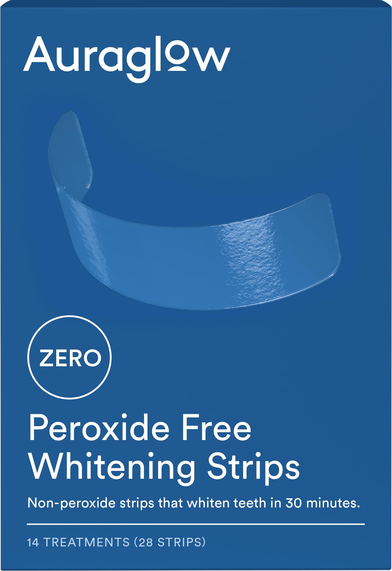 Auraglow Teeth Whitening Strips Peroxide Free 14 Treatments Whitens Teeth Without Sensitivity Natural Whitening Strips Removes Years of