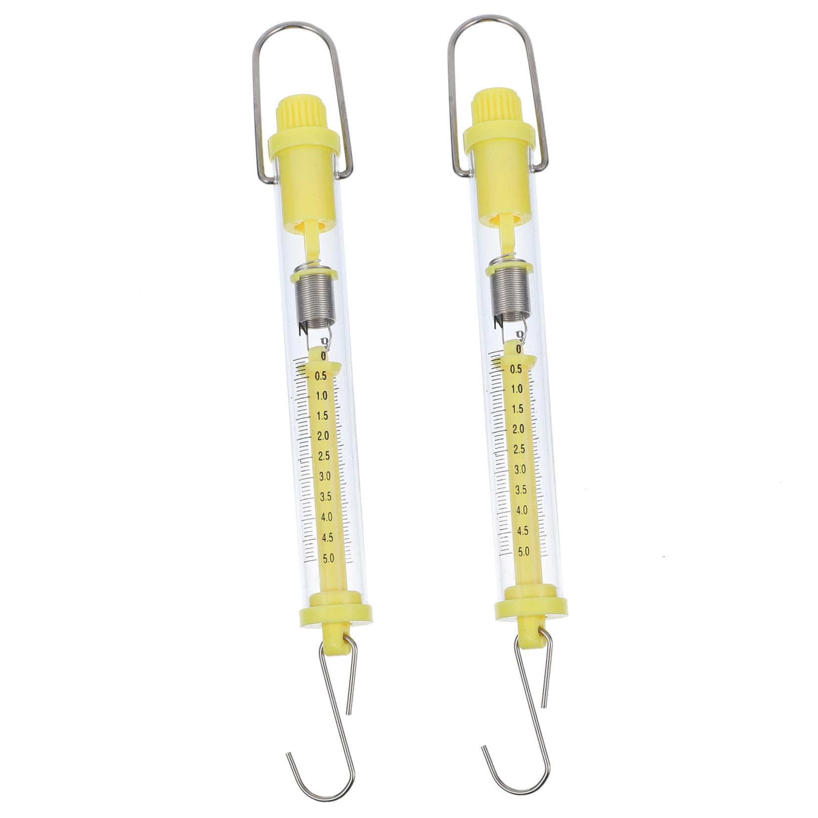 2pcs Portable Plastic Spring Scale Spring Dynamometer Newton Hanging Ring Hook for Physics Classroom Random Color-image-47