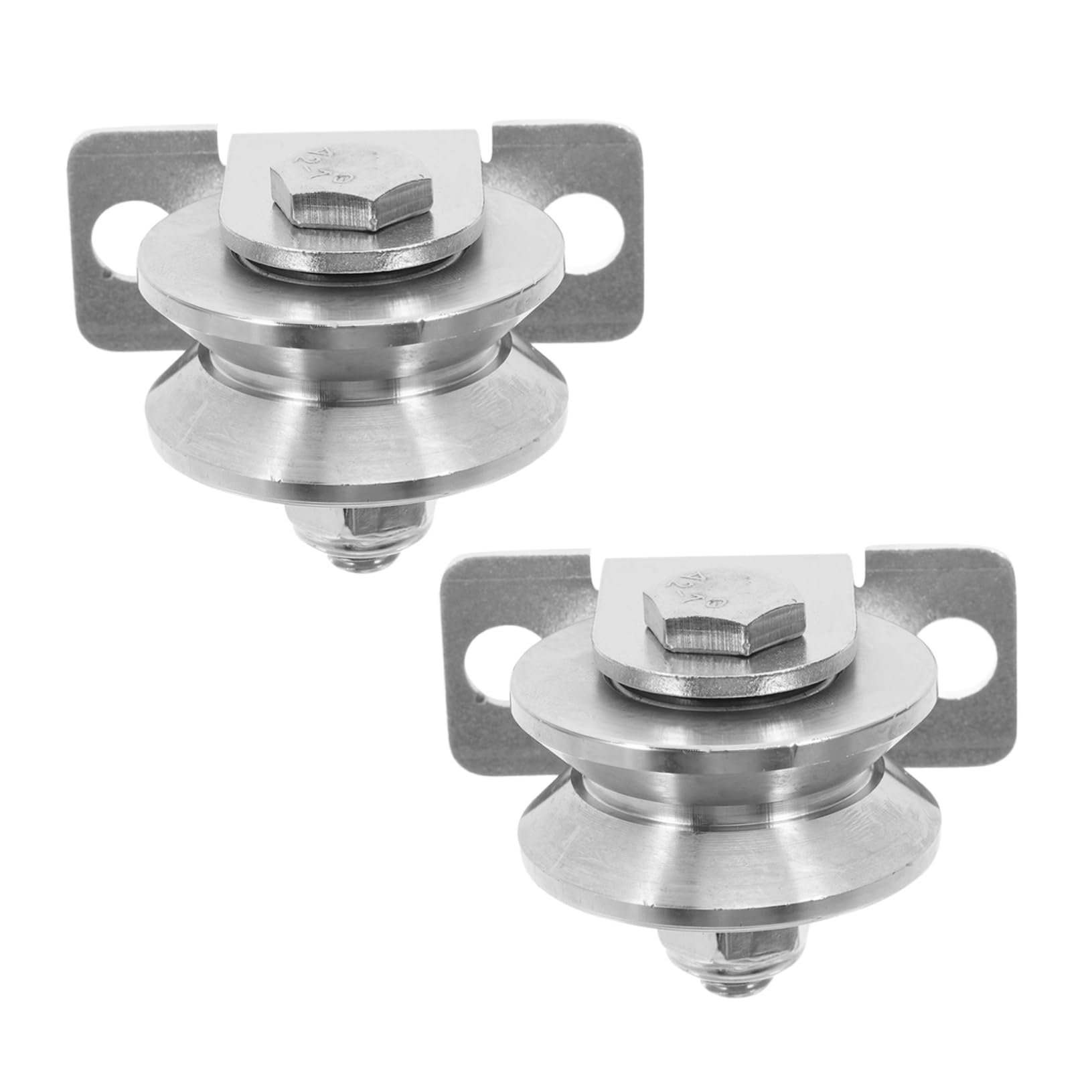 Cabilock Poleas de Acero Inoxidable para Montaje en Pared con Rodamientos Internos y Diseño en V, 2 Unidades para Sistemas de Poleas y Puertas Correderas
