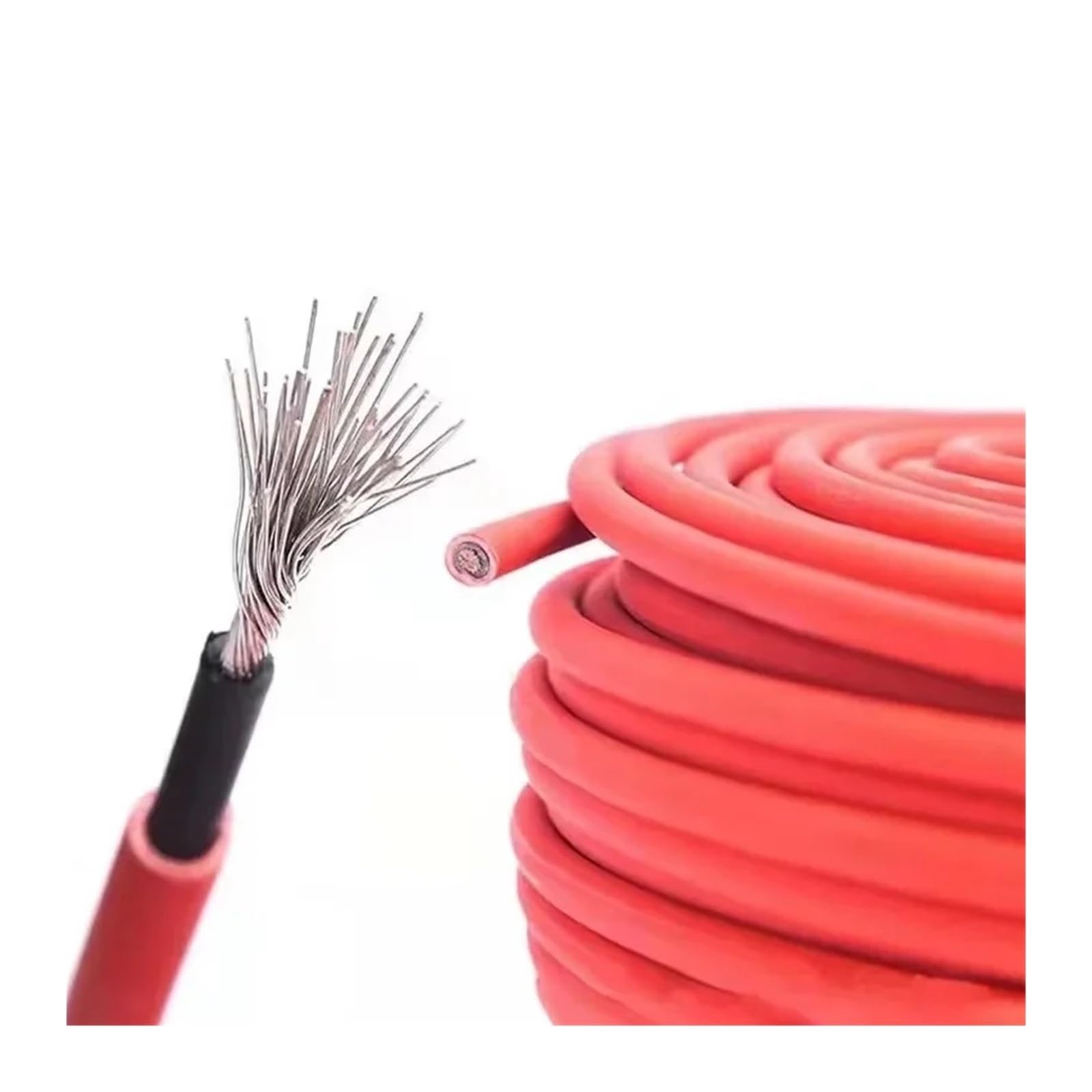5-100m Fotowoltaiczny Kabel Słoneczny 12 10 14AWG Czerwony Czarny Cynowany Przewód Elektryczny Z Miedzi Do Przedłużacza Złącza Panelu