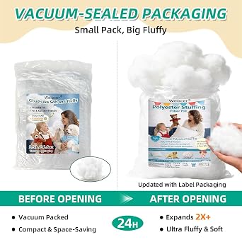 Polyfill Stuffing, 6.5lb Premium Fiber Fill for DIY Crafts