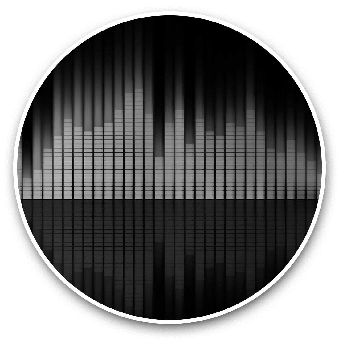 Destination Vinyl Ltd Bw Music Equalizer Dj Band Teen 41554 Vinyl Stickers (Set Of 2) 30Cm Bw - Music Equalizer Dj Band Teen 41554