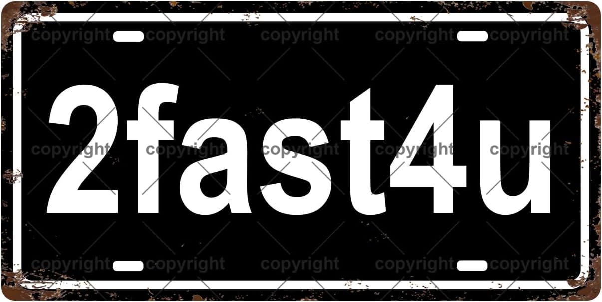 2fast4u – Letrero de metal vintage para bar, cafetería, garaje, cueva, hogar, habitación, baño, granja, jardín, porche, decoración de patio, 12 x 6