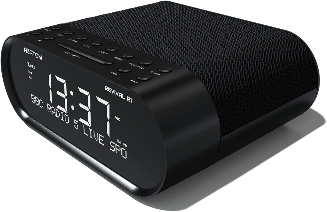 AZATOM Revival DAB+ DAB Digital FM Radio, Dual Alarm Clock, Wireless