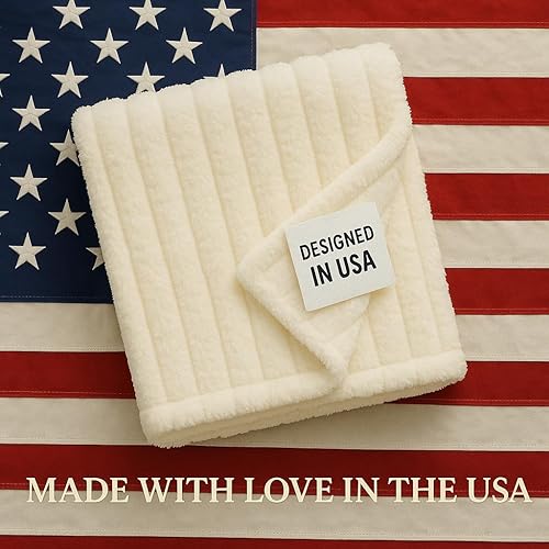 Miniatura 4 de Manta para bebé infantil Channel - Manta de lujo para bebé, esponjosa y cálida - Manta galardonada y acogedora para bebés de invierno (marfil, niños