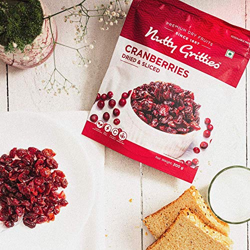 Image of Nutty Gritties Cranberries Cranberry Dried Sliced (Each Pack 200g) - 600 Grams