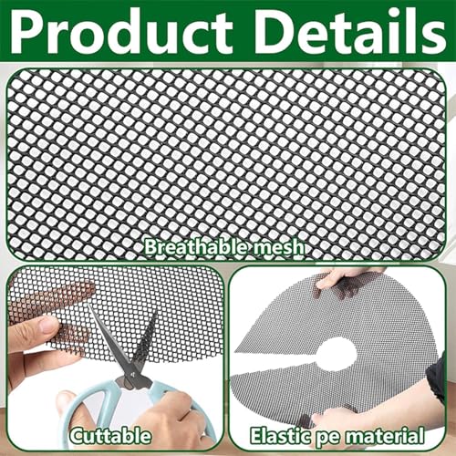 Rejilla para macetas cortable y protector plástico circular para plantas de interior 5