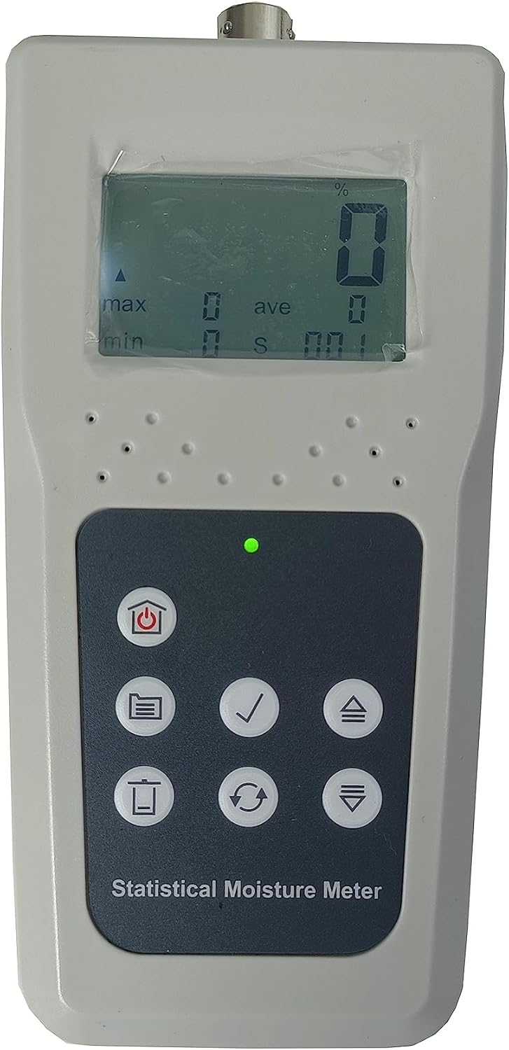 Digital Hay Moisture Meter Content Tester Hay Bale Moisture Tester Analyzer For Hay Alfalfa Leymus Chinensis With Resolusion 0.1 Measuring Range 5 to 82%(CD00) 120 Groups Data Storage