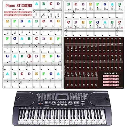Pegatinas de Teclado de Piano Transparentes para Principiantes Cover