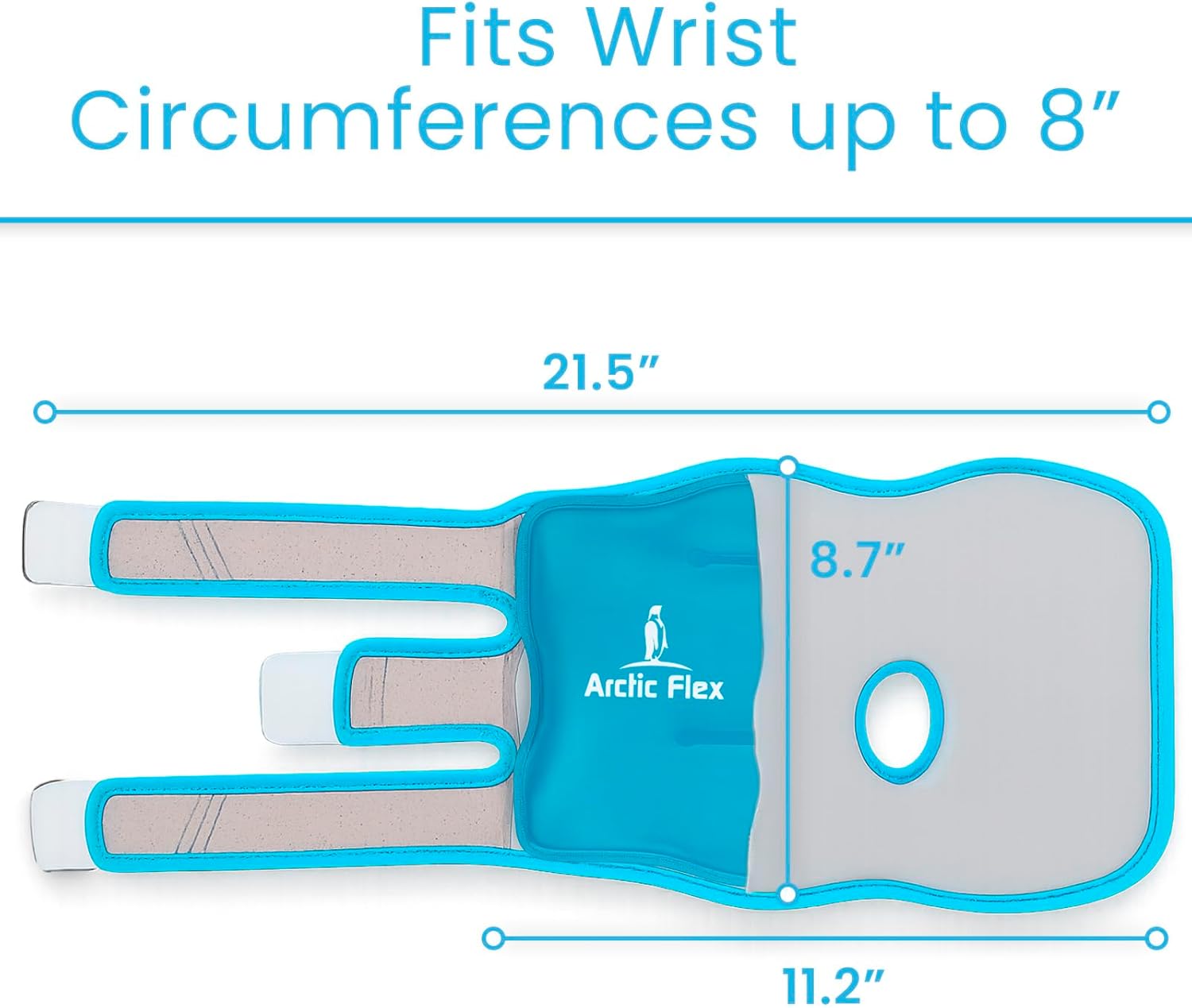 Wrist Ice Pack Wrap with Compression for Carpal Tunnel Relief - Hand Brace with Hot & Cold Therapy for Inflammation, Arthritis, Swelling & Post-Surgery (Compression Wrist Ice Pack)