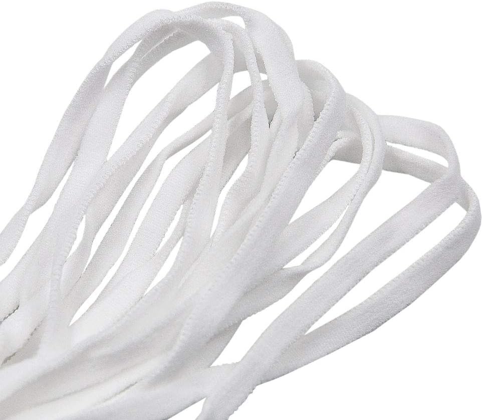 Hellomamma Elastic Bands Flat Rope Braided Stretch Strap 10/20 Yards-1/8 &1/4 Inch Knit String for Sewing Craft