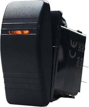 Car-ling Rocker Switch with LED Light 12V 24V SPST On-Off Waterproof for Car Boat Marine UTV