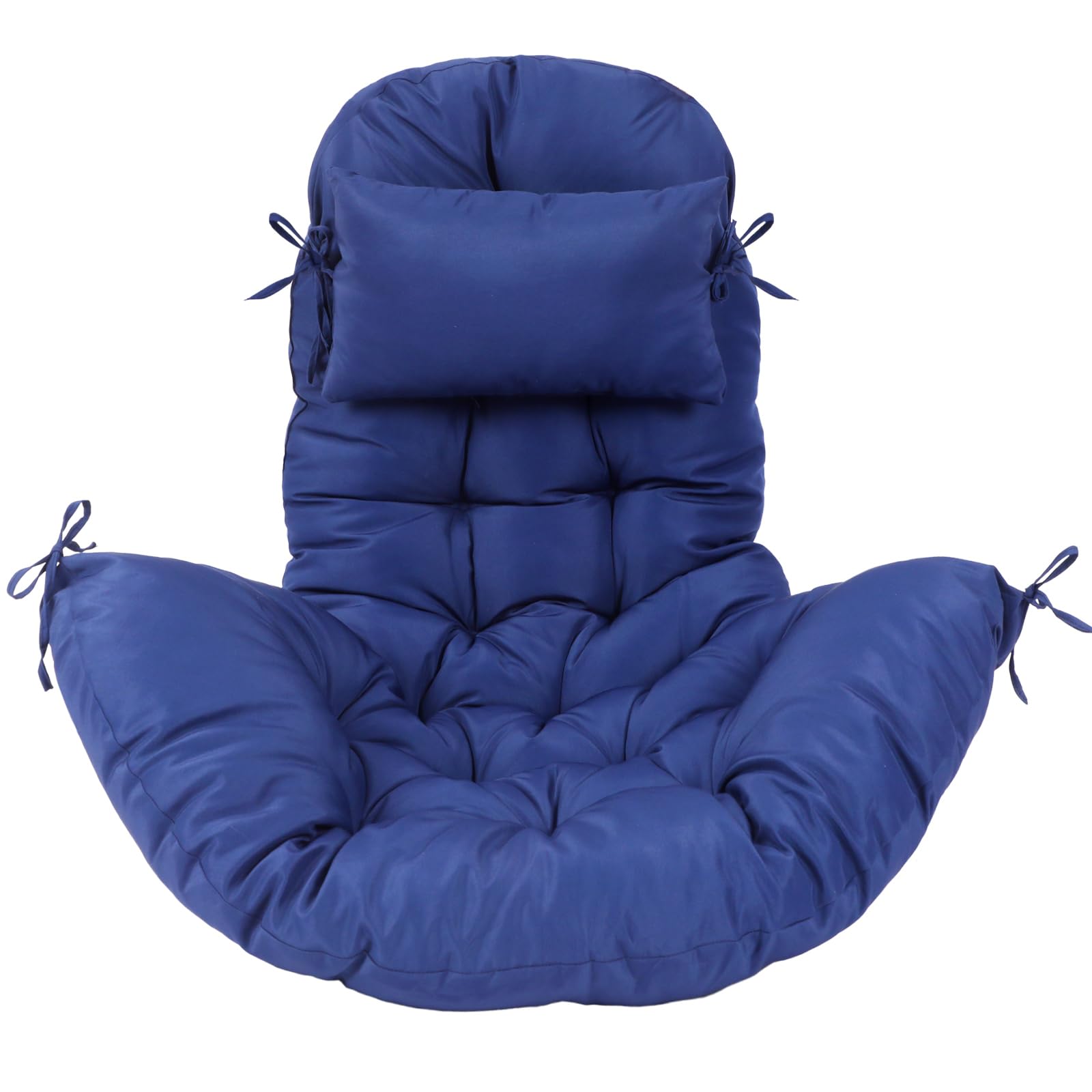 Photo 1 of Tudomro Egg Chair Cushion Filling 2.58 kg 51 x 37 Inch Replacement Rocking Wicker Chair Cushions High Back Swing Hammock Hanging Cushion for Indoor Outdoor Patio(Navy Blue,1 Pcs)