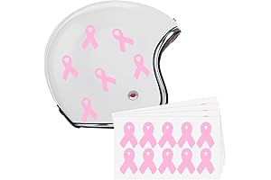 100 Pcs Football Helmet Decals with Pink Ribbon