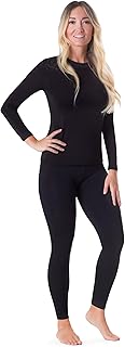 thermal underwear women long johns womens thermals top bottom set fleece lined under wear clothes base layer thermals