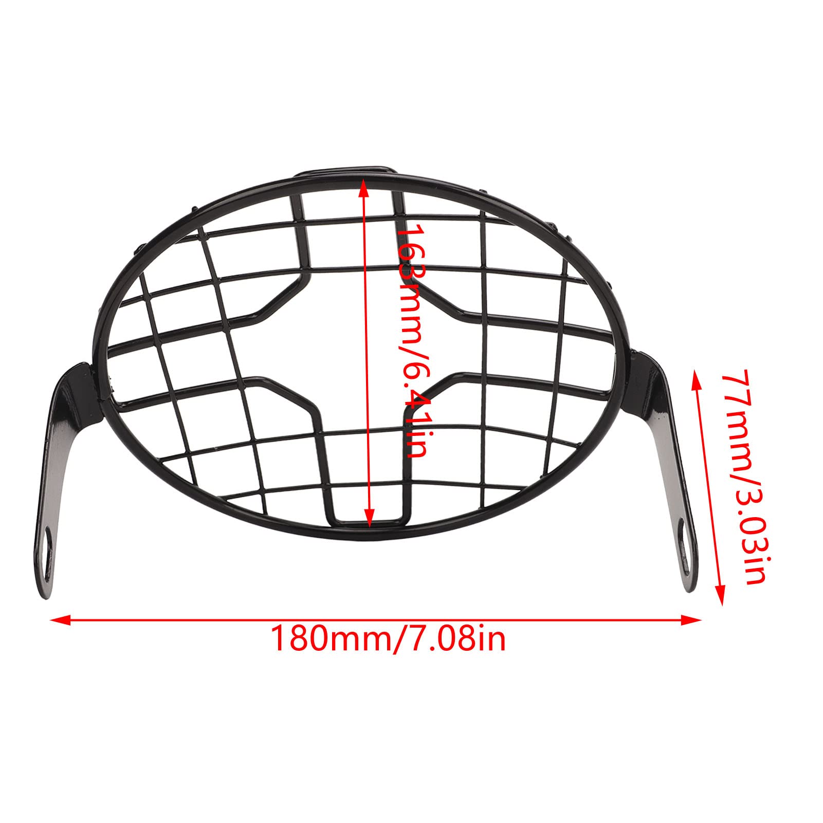 Tyenaza Griglia Faro per Moto, Copri Griglia Anteriore Universale Resistente al Motociclo per la Maggior Parte delle Moto, Accessori per Motocicli, Rotonda da 16cm (A)