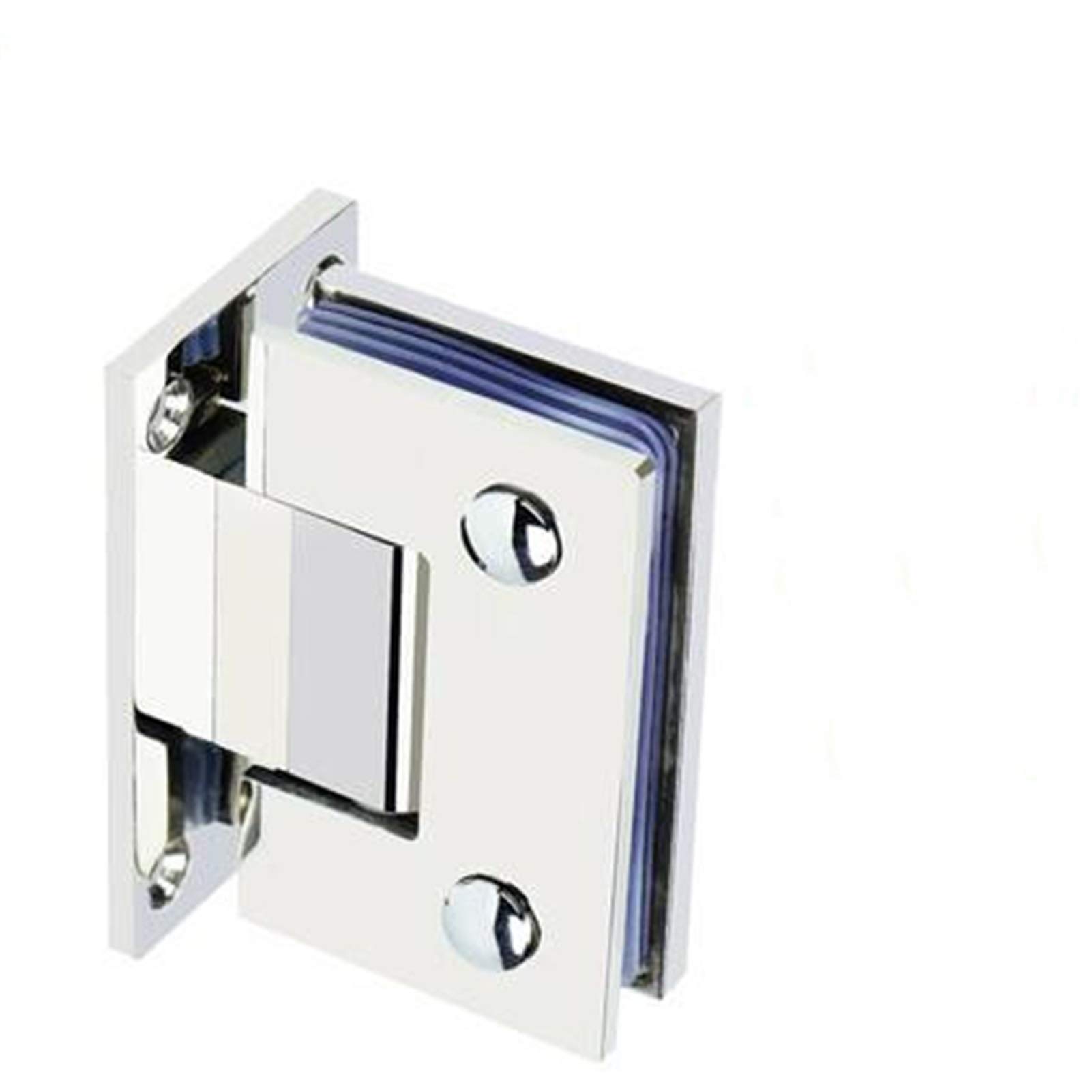 Shower Room Tempered Glass Door Hinges Bathroom Clip Cast Solid Stainless Steel 304 Hinges Shiny (XQZ-19), 90 Degrees