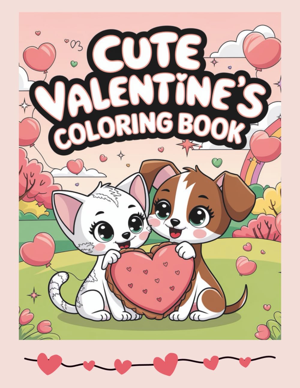 Cute Valentine’s Coloring Book: Adorable Hearts, Animals, and Sweet Valentine Fun for Kids