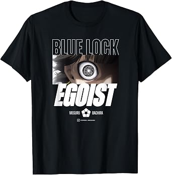 Blue Lock - Meguru Bachira Egoist T-Shirt, Men, Black, Medium