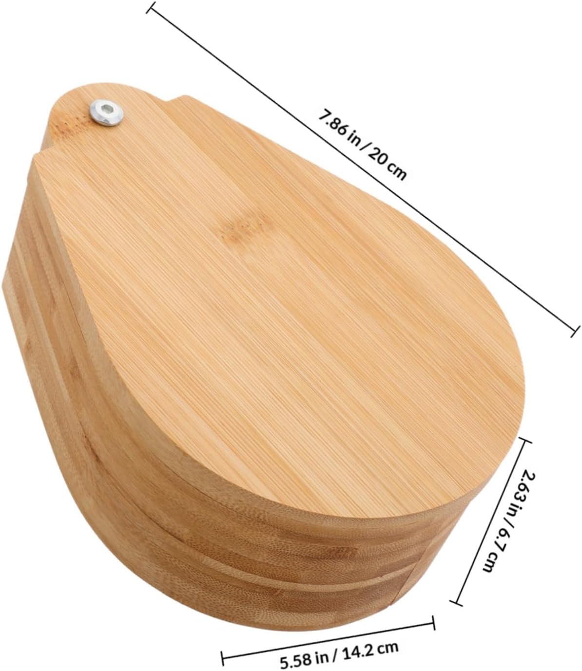 Three-tier Wooden Salt Box with Rotating Compartments and Lid, 20x6.6cm Spice Container for Kitchen and Cocktail Bartender Accessories