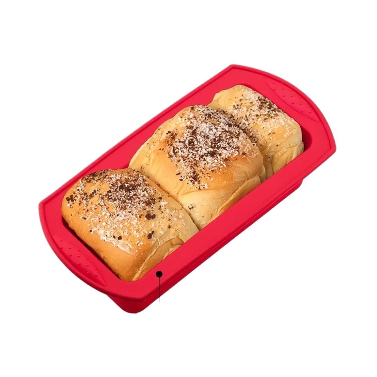 2 moldes rectangulares de silicona for tostadas caramelo, utensilios cocina for hornear pasteles, sartenes y herramientas for Para Cocina(Red)