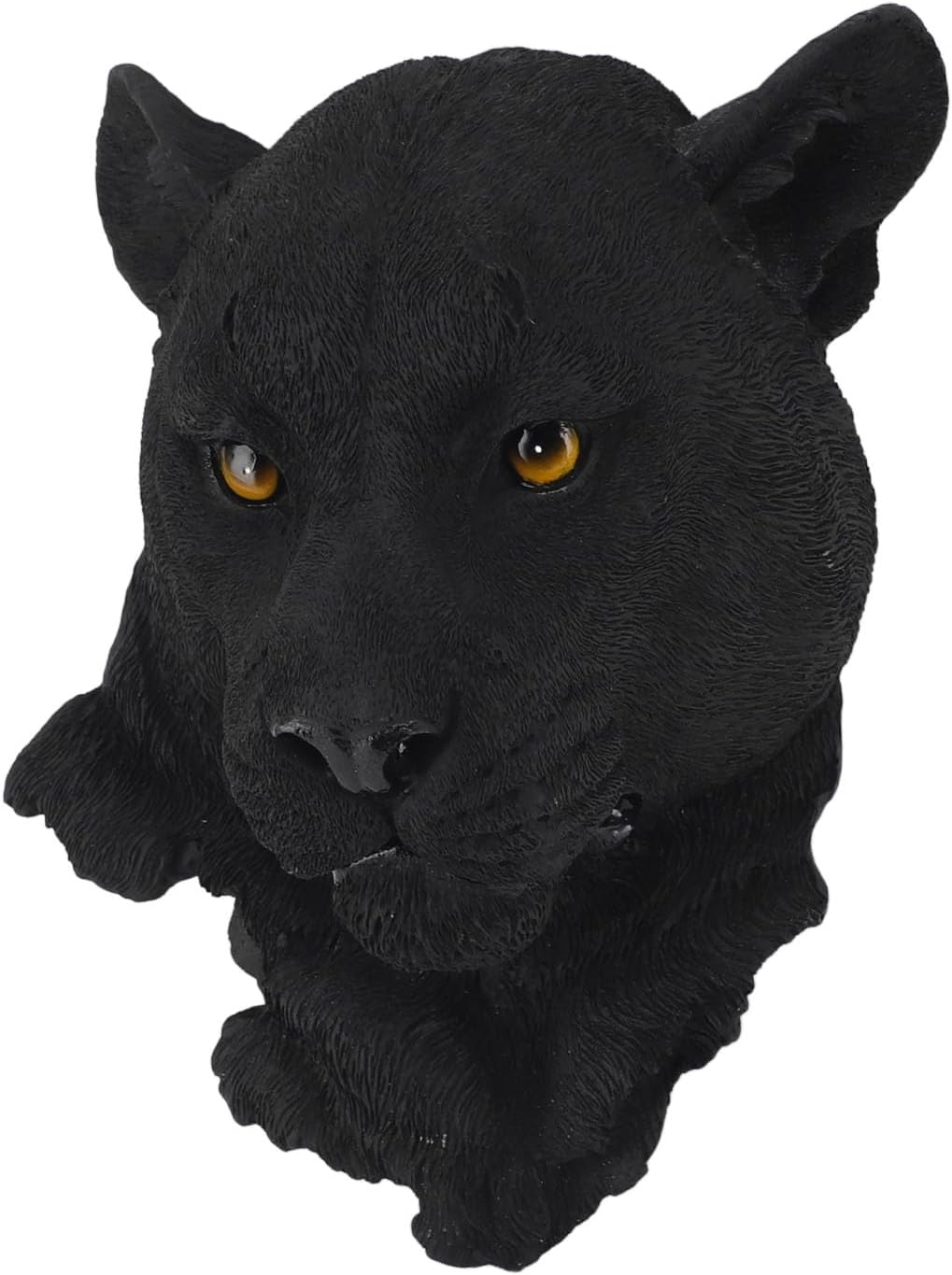 Tyenaza 3D Simulation Animal Head Wall Decor, Animal Head Statues, Lifelike Wildlife Sculpture Design for Home (Black Leopard)